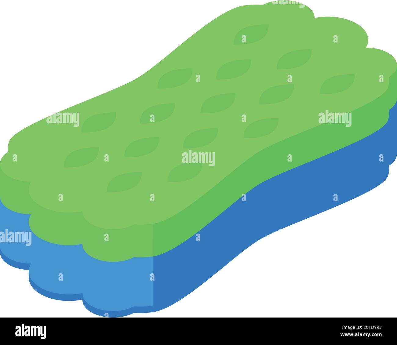 Foam sponge icon, isometric style Stock Vector