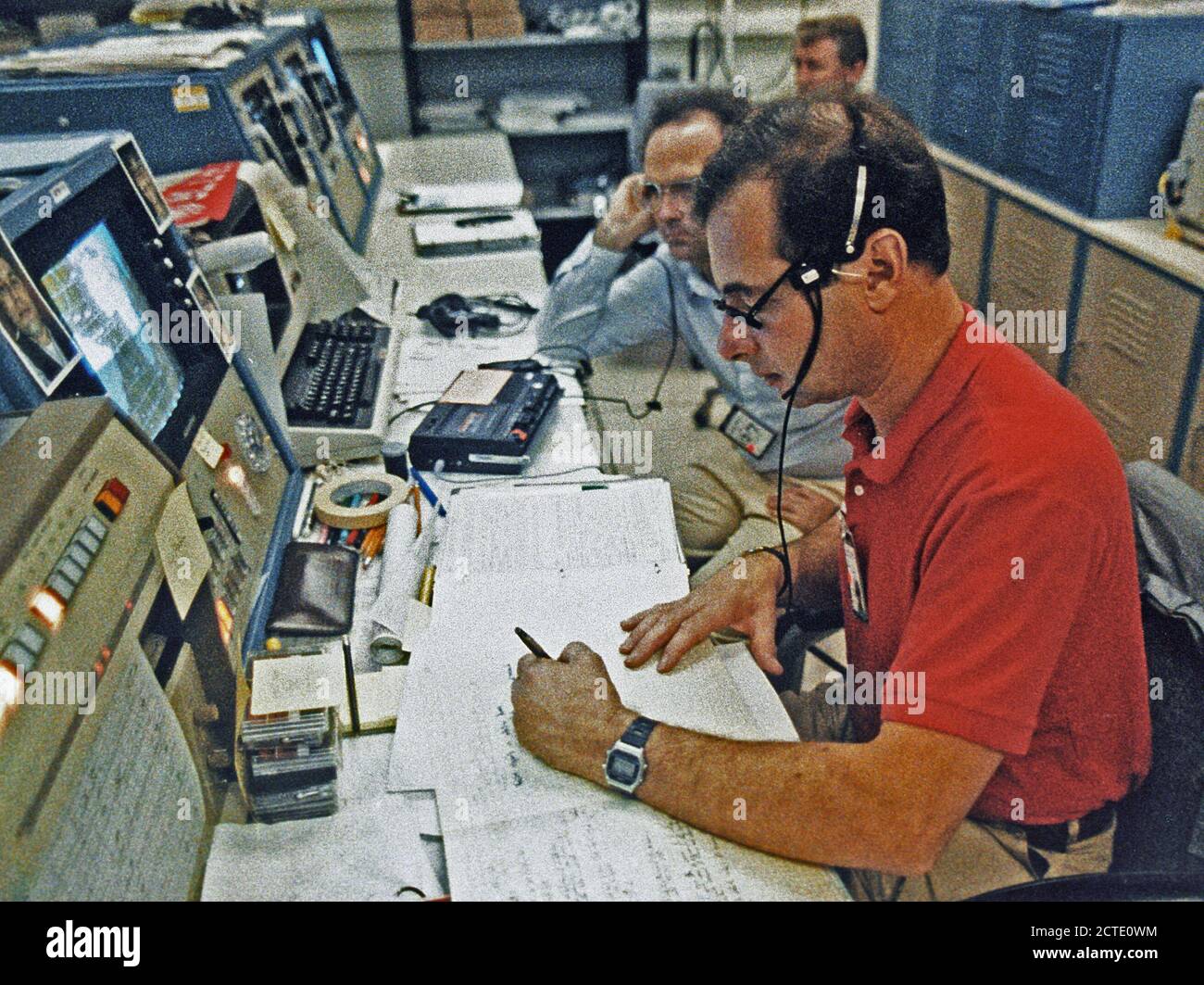 1984 - During a Spacelab flight, the hub of activity was the Payload Operations Control Center (POCC) at the Johnson Space Flight Center (JSC) in Houston, Texas. Stock Photo