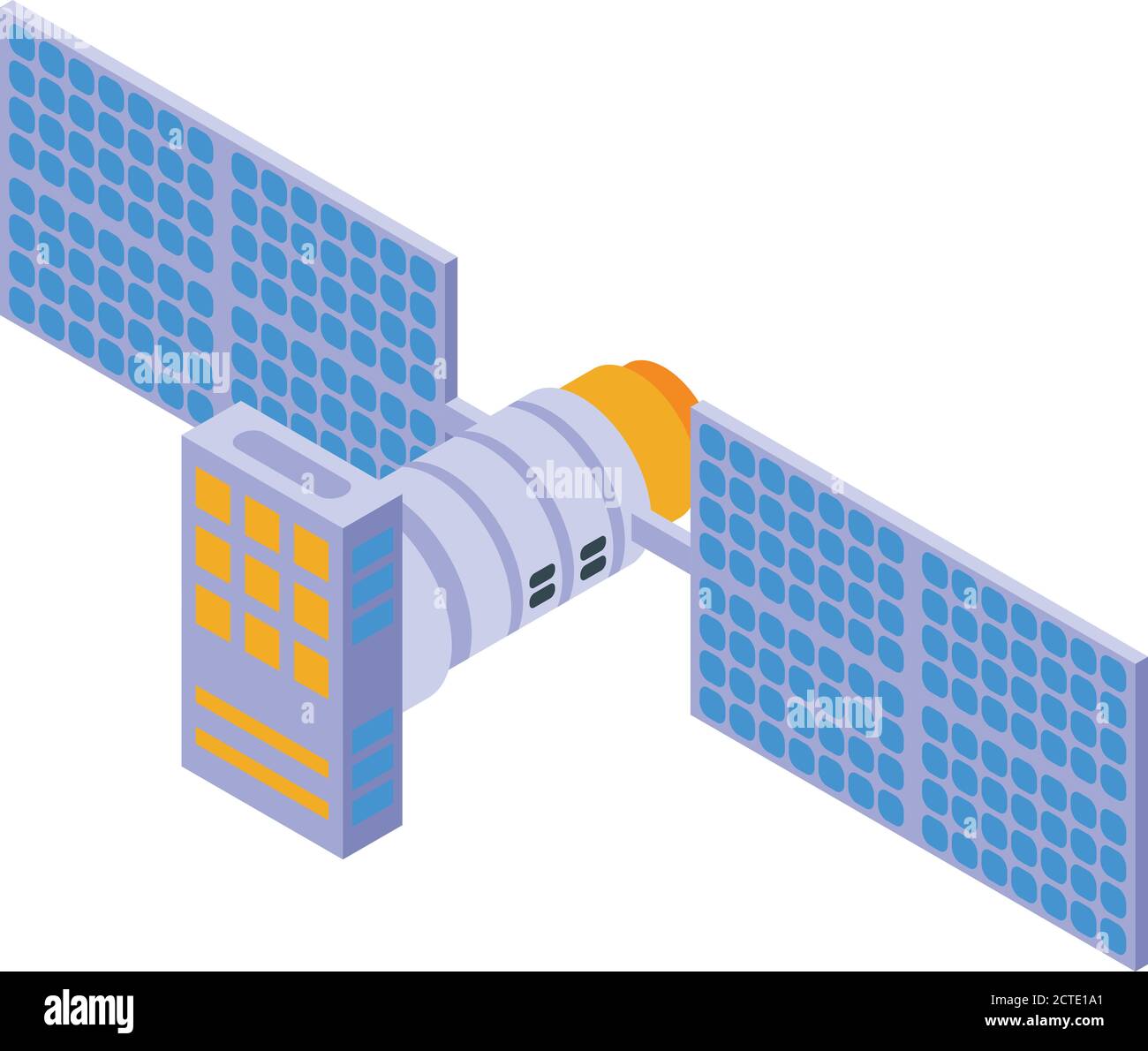 Space station astronaut icon, isometric style Stock Vector