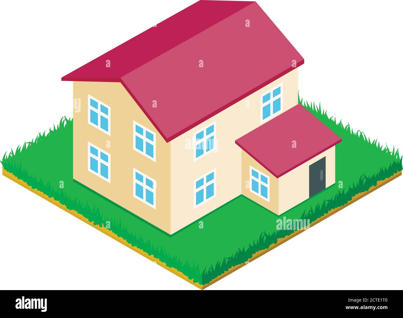 Countryside house icon, isometric style Stock Vector
