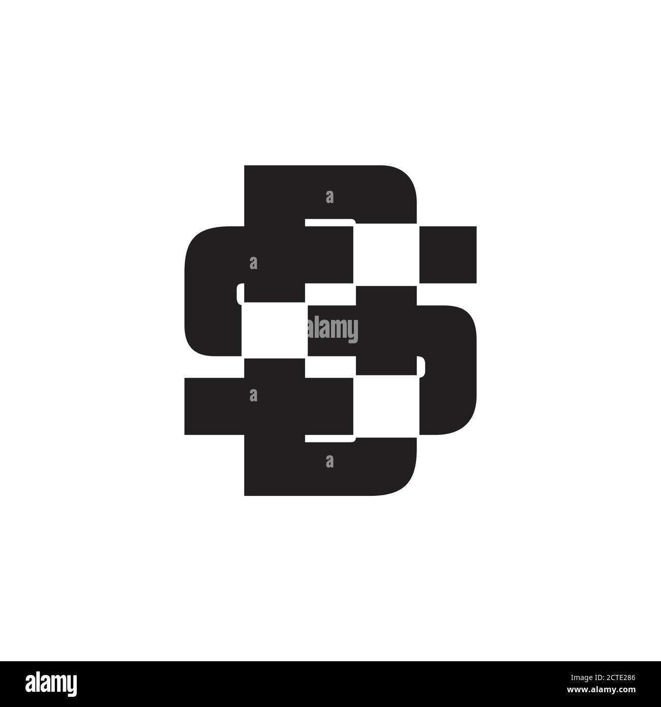 letter ds abstract linked logo vector Stock Vector Image & Art - Alamy
