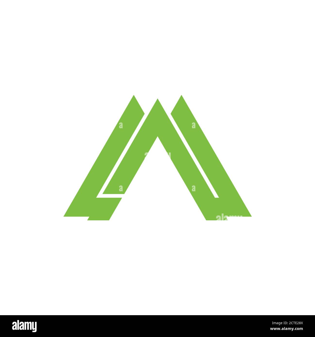 letter m mountain triangle geometric logo vector Stock Vector
