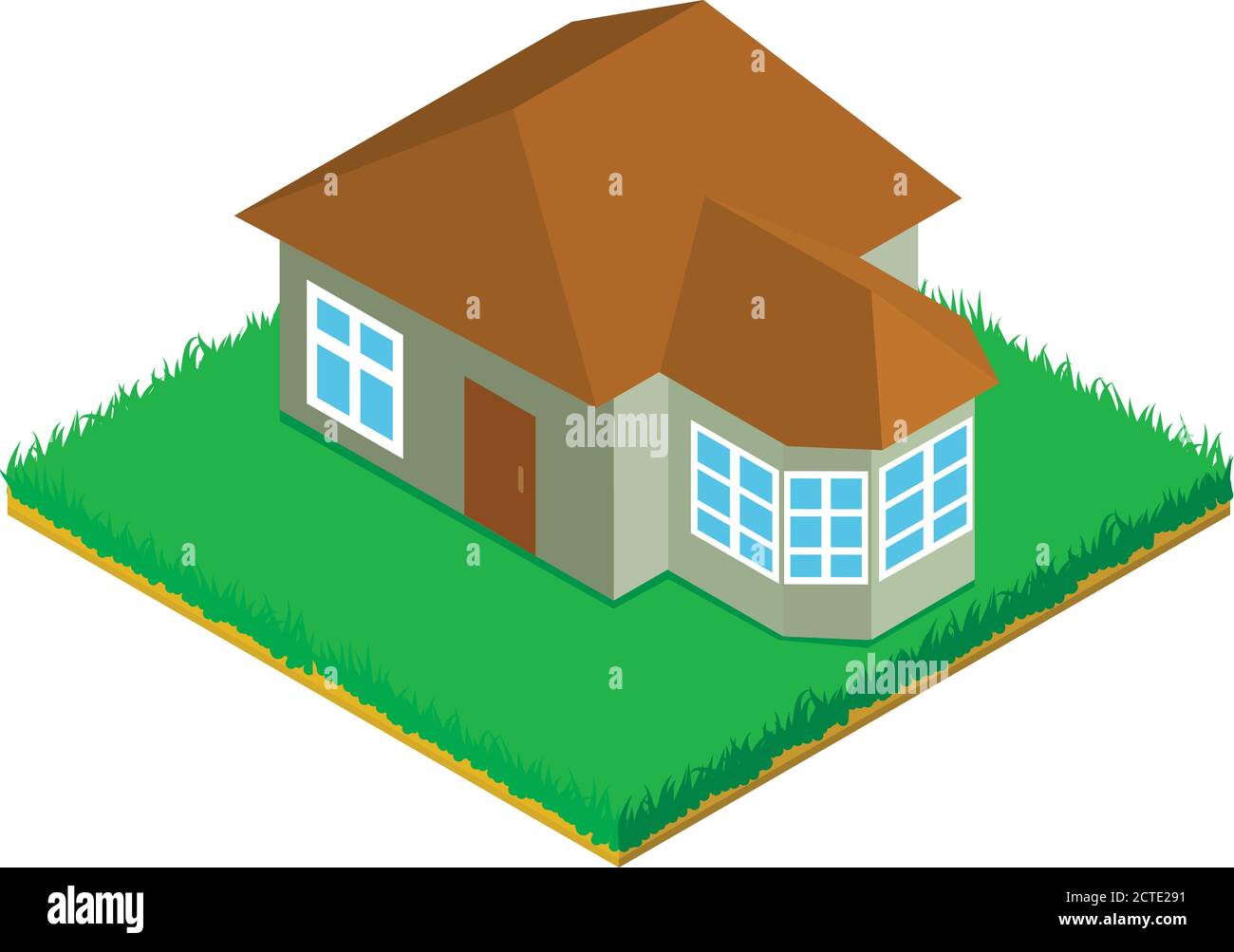 Country house icon, isometric style Stock Vector