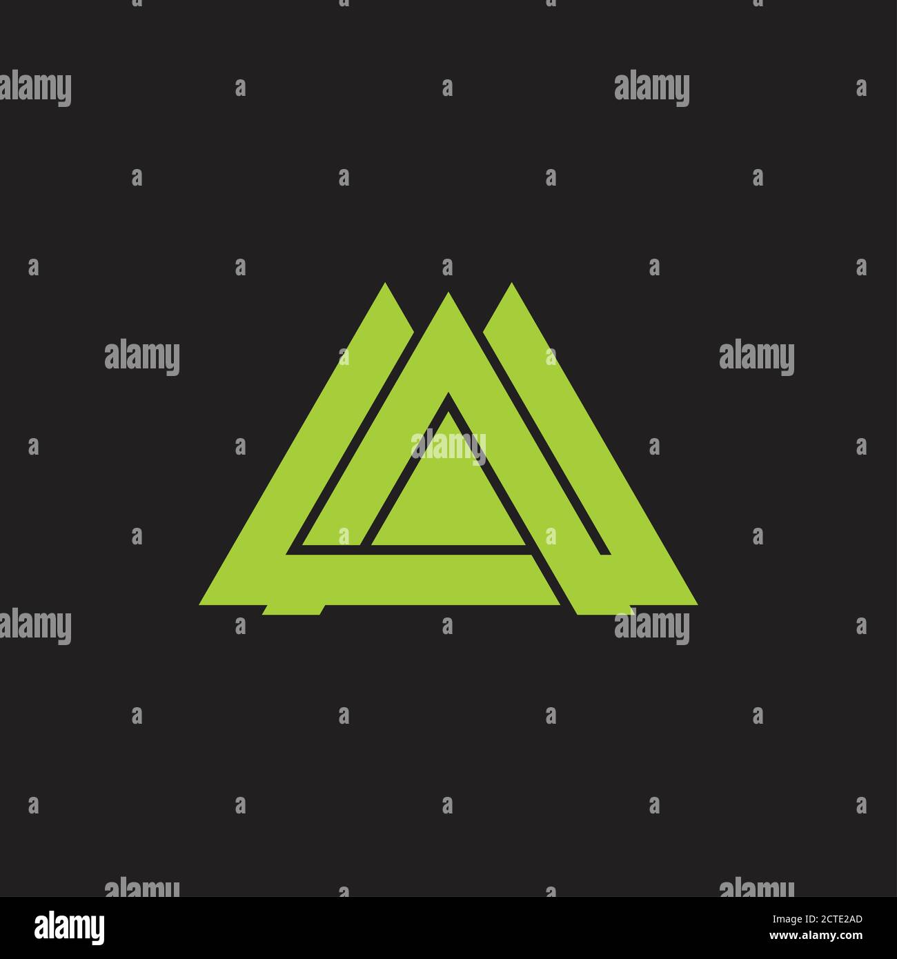 letter m mountain triangle geometric logo vector Stock Vector
