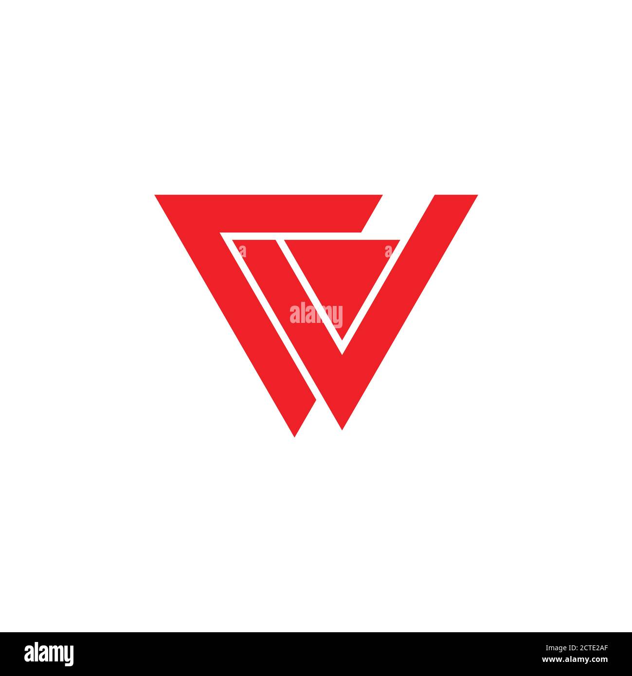 letter w triangle arrow geometric logo vector Stock Vector Image & Art ...