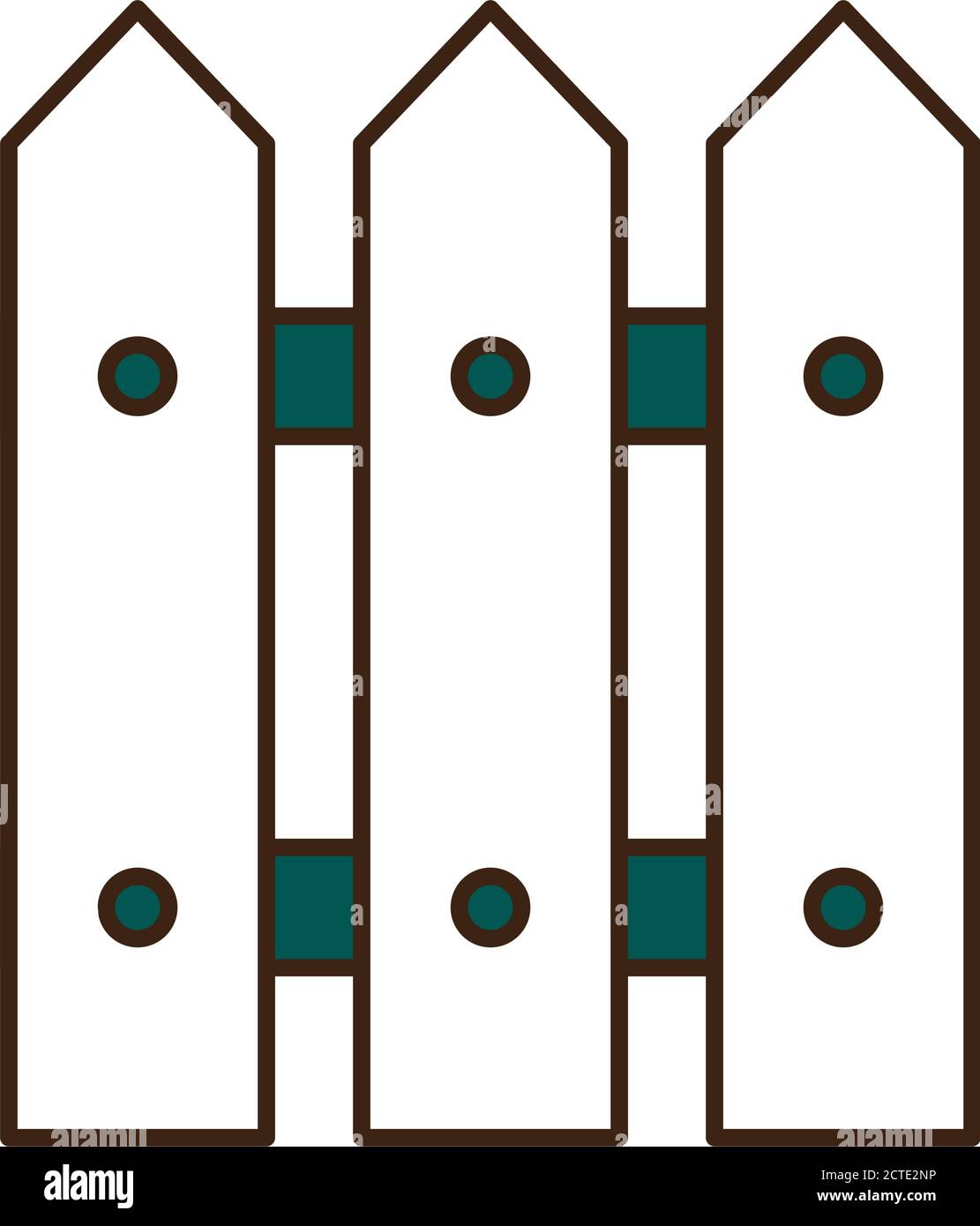 garden fence line and fill style icon vector design Stock Vector Image ...