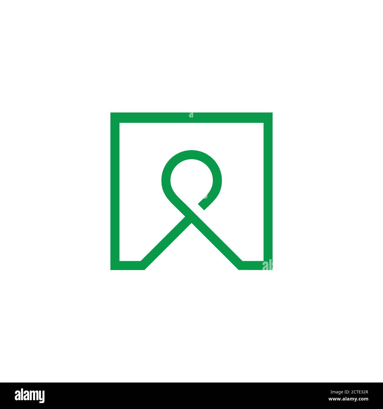 simple infinity mountain line geometric symbol logo vector Stock Vector