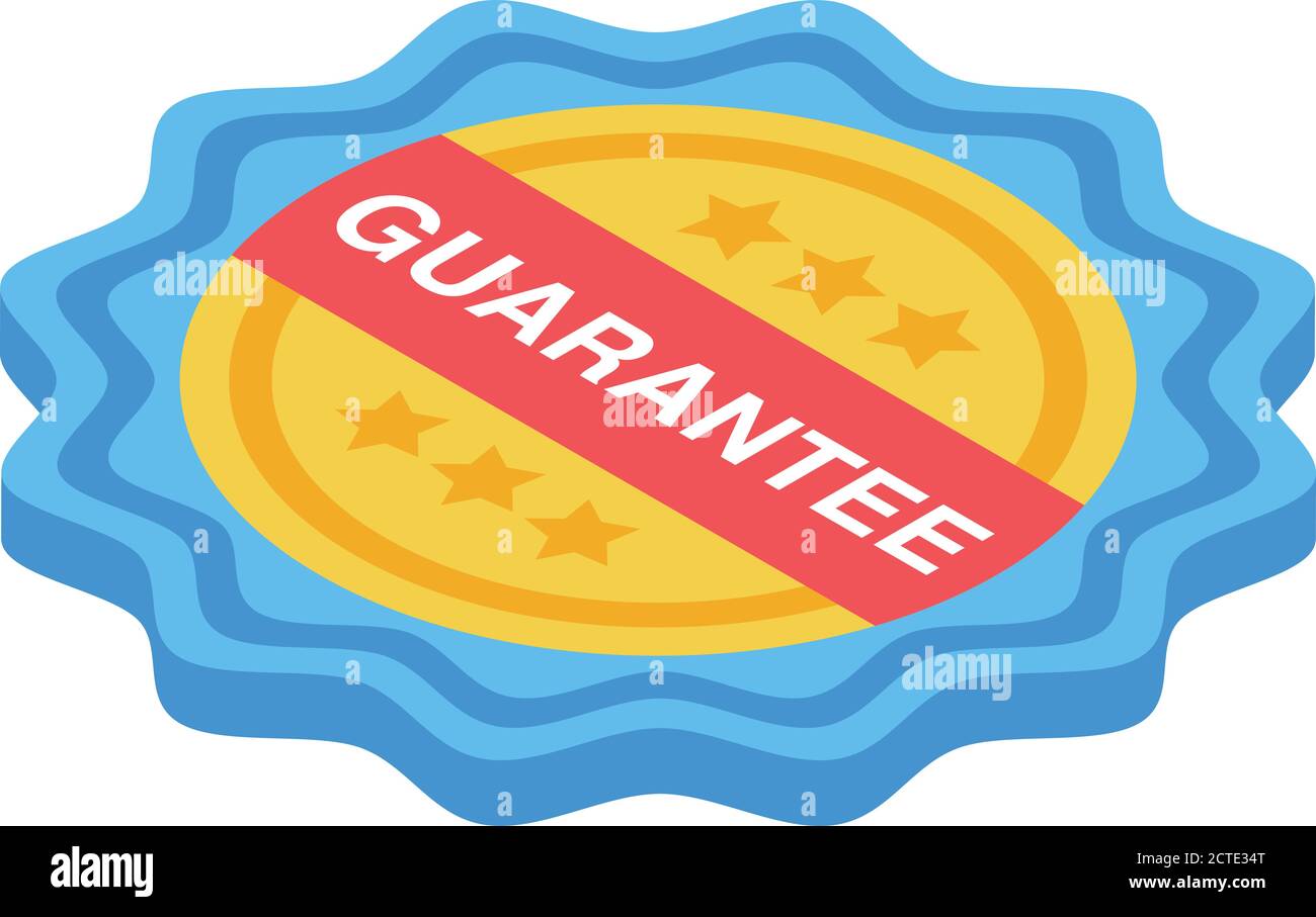 Quality assurance guarantee icon, isometric style Stock Vector