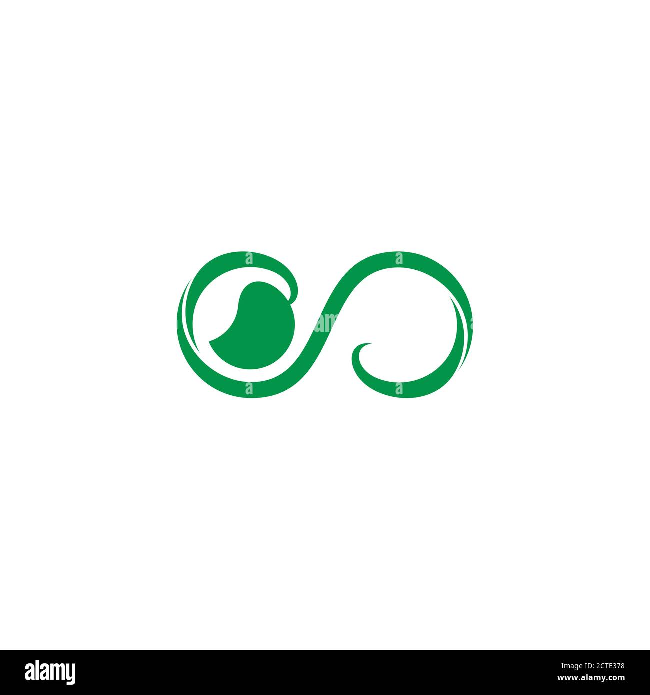 swirl motion leaf tree natural symbol logo vector Stock Vector