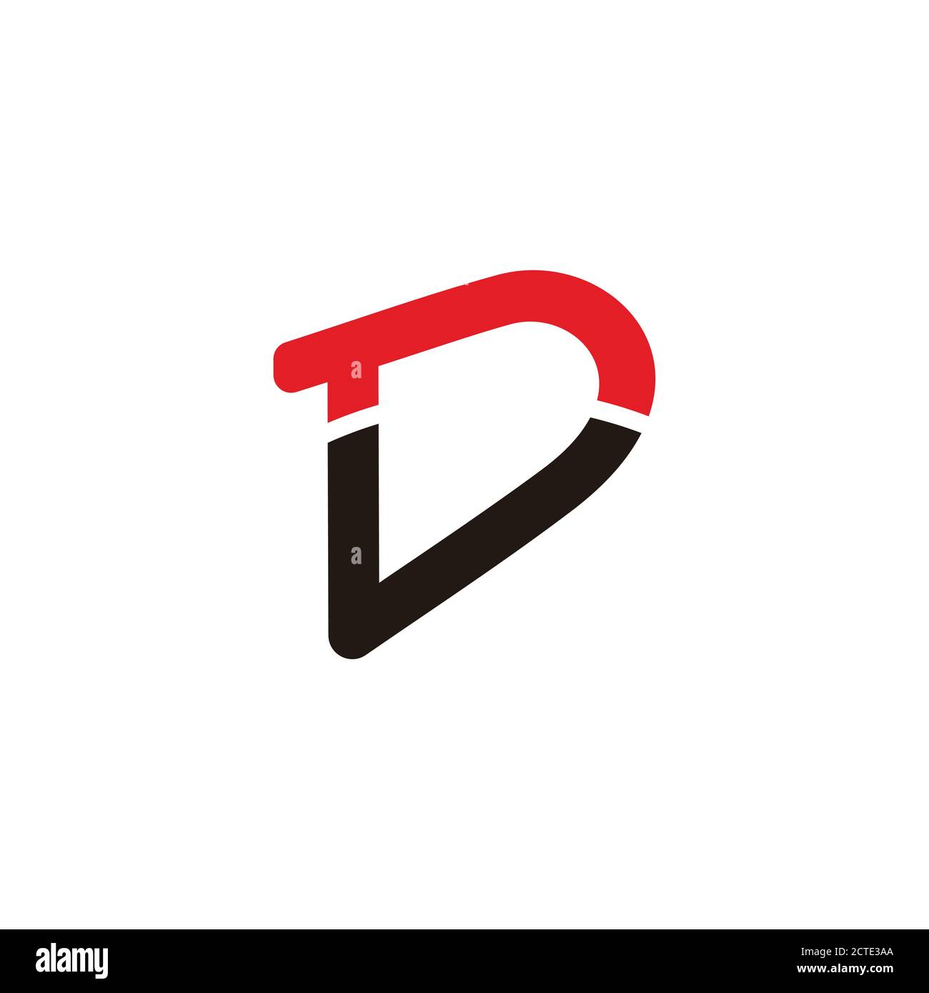 letter vd simple geometric line logo vector Stock Vector