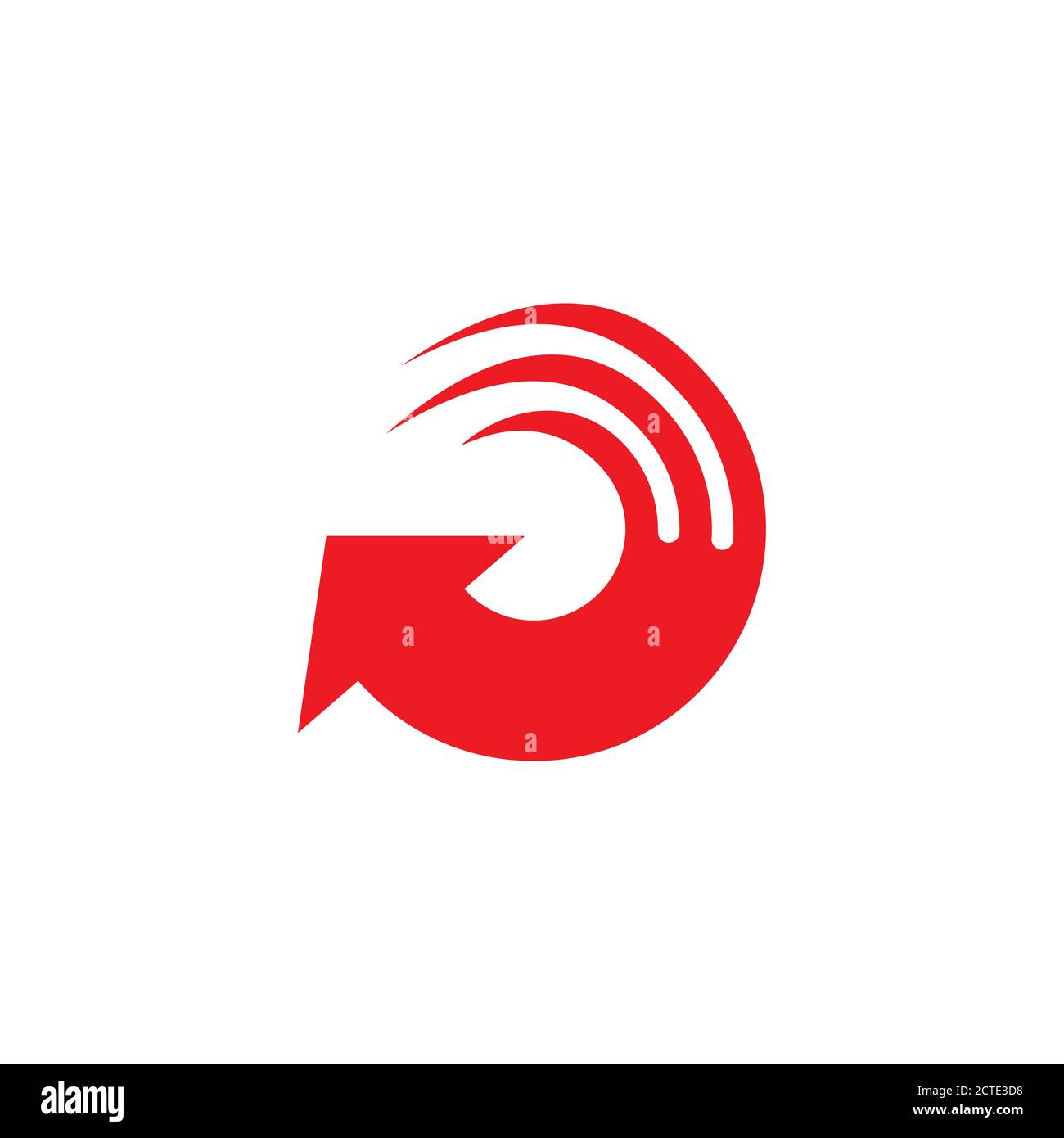 stripes rotation motion arrow up logo vector Stock Vector