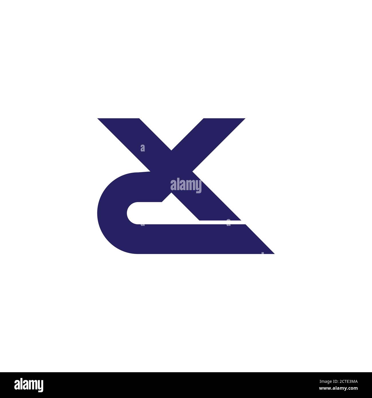 letter xd simple geometric line logo vector Stock Vector
