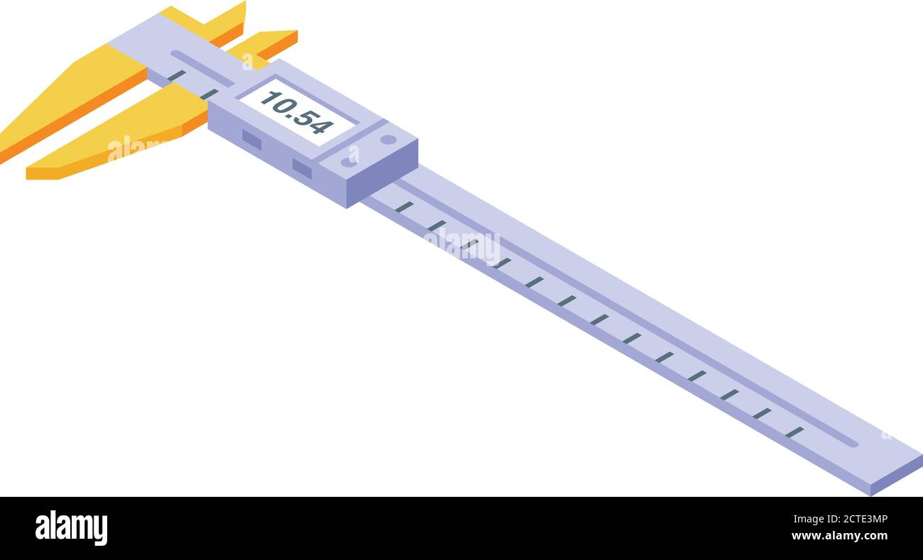 Device caliper icon, isometric style Stock Vector