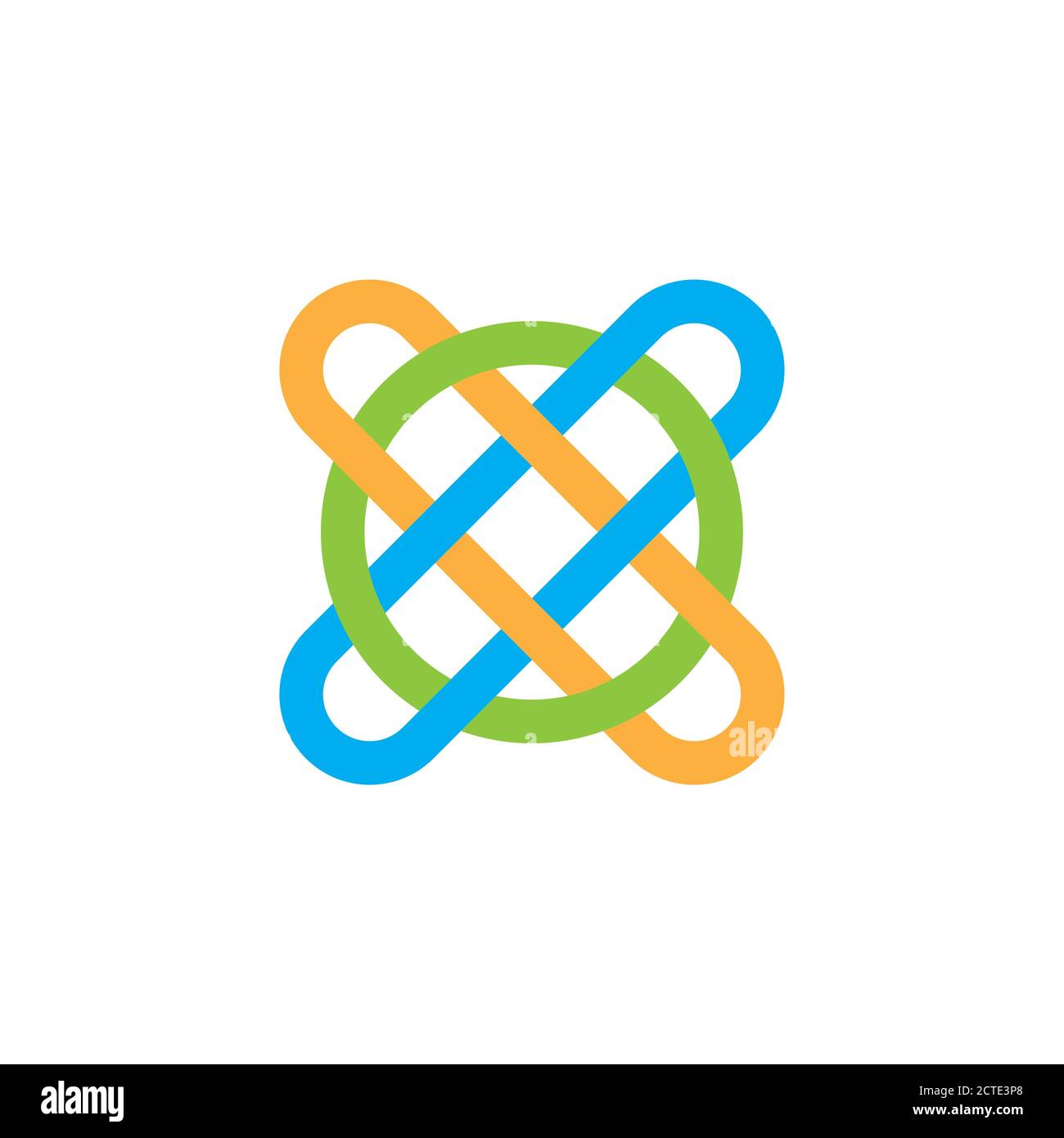 letter xo linked line art logo vector Stock Vector