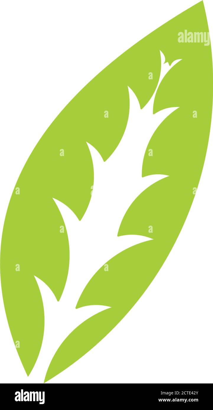 simple single leaf geometric logo vector Stock Vector Image & Art - Alamy