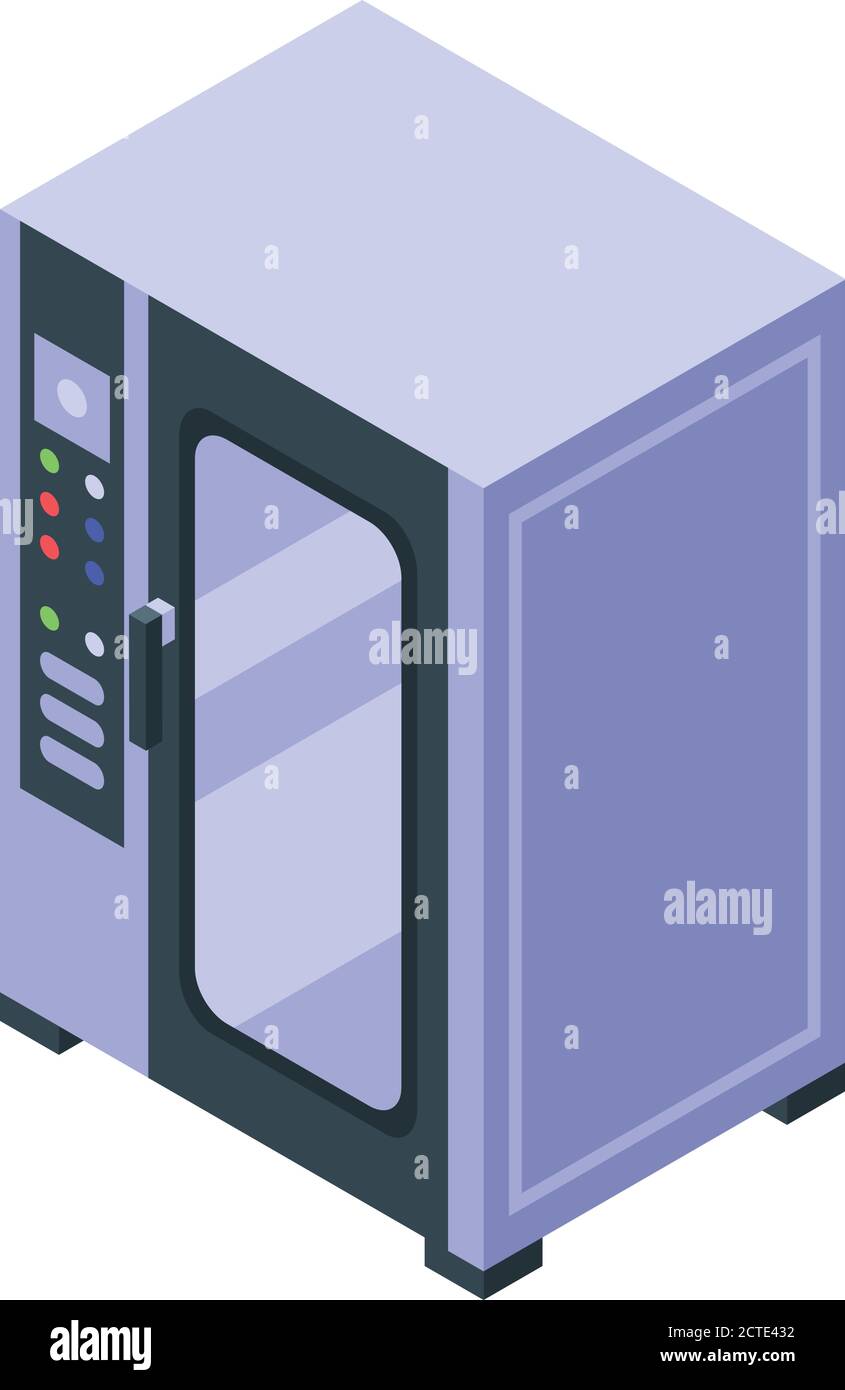 Convection oven wardrobe icon, isometric style Stock Vector