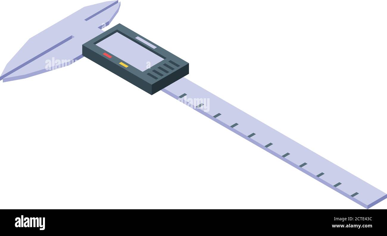 Engineer caliper icon, isometric style Stock Vector