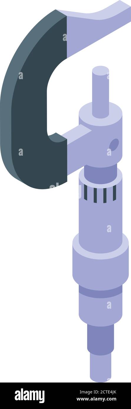 Instrument micrometer icon, isometric style Stock Vector