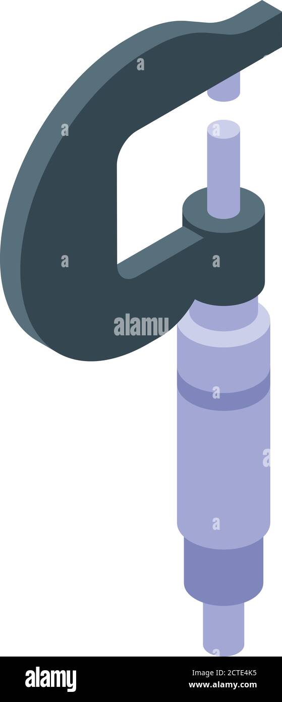 Micrometer icon, isometric style Stock Vector