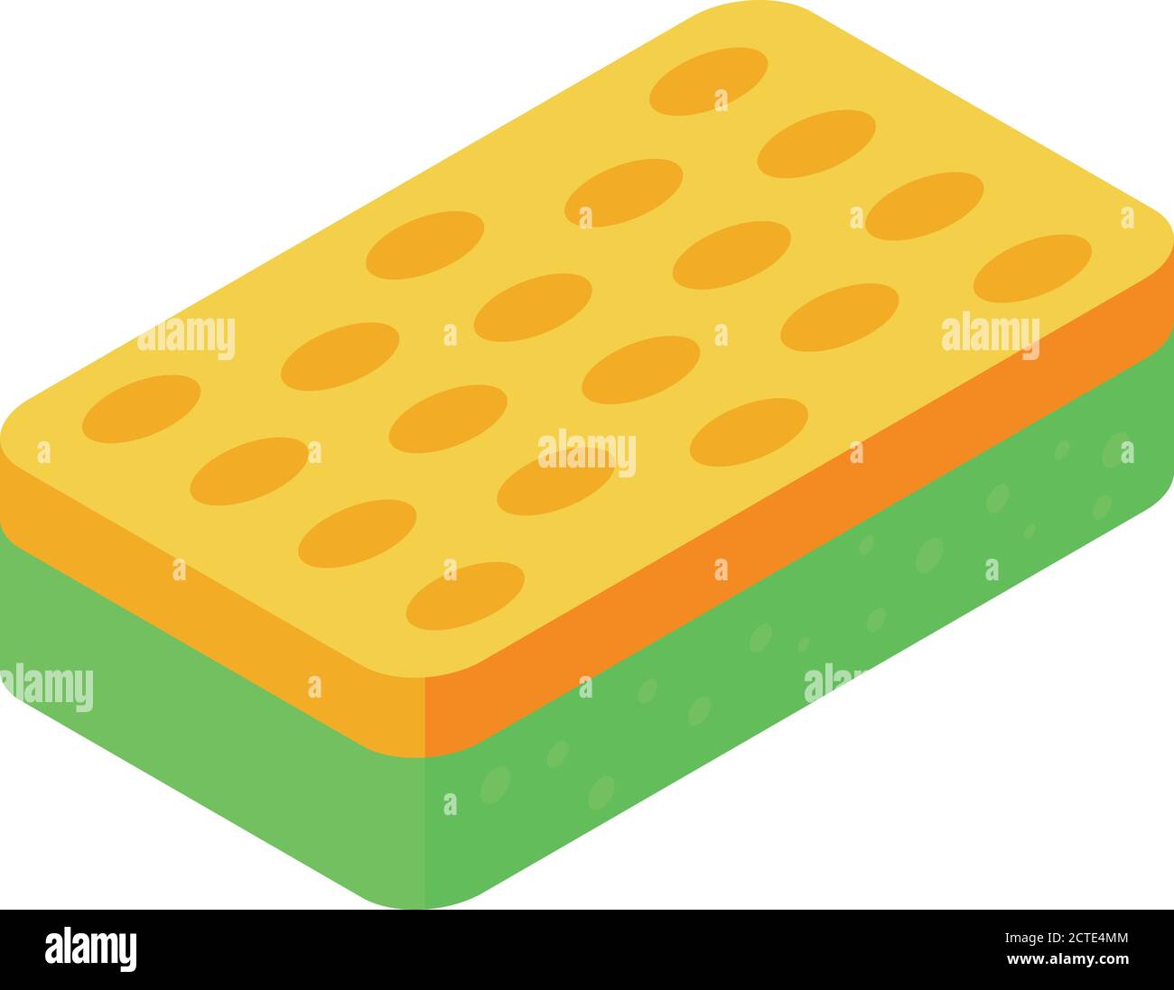 Household sponge icon, isometric style Stock Vector
