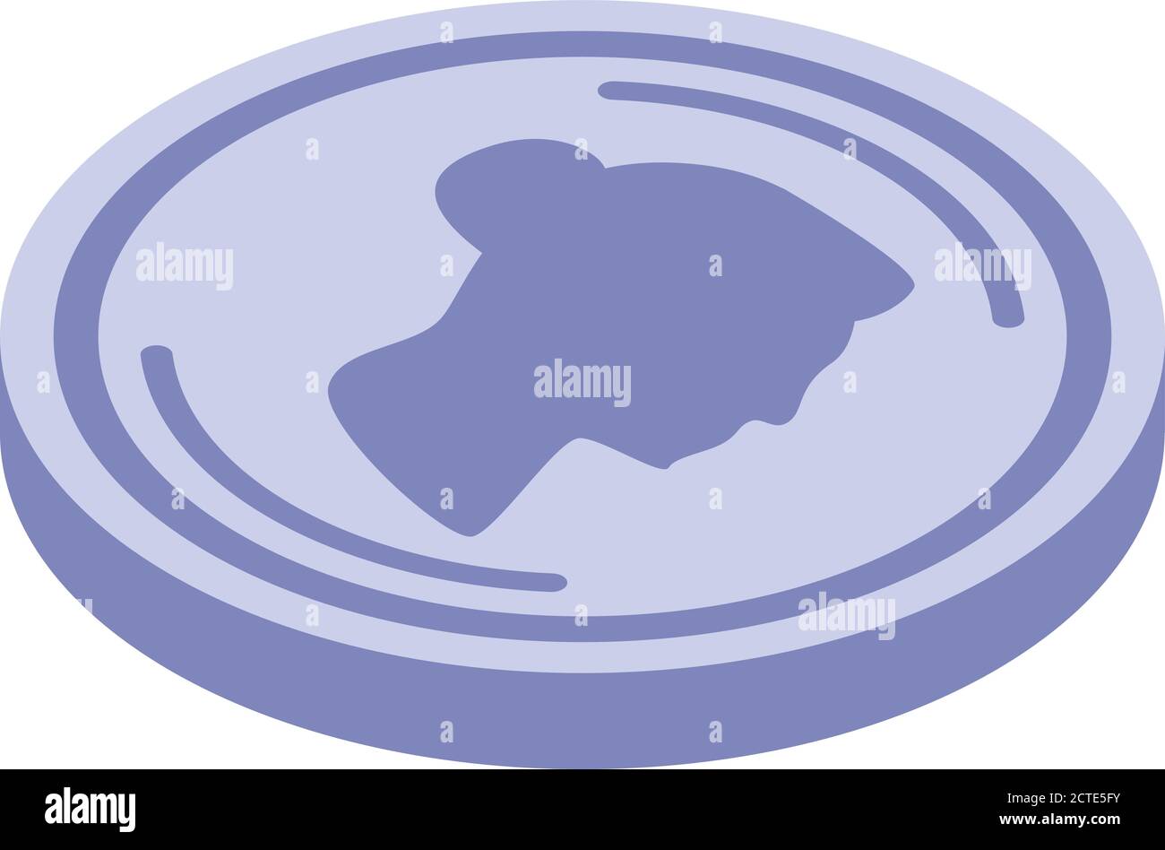 Queen token icon, isometric style Stock Vector