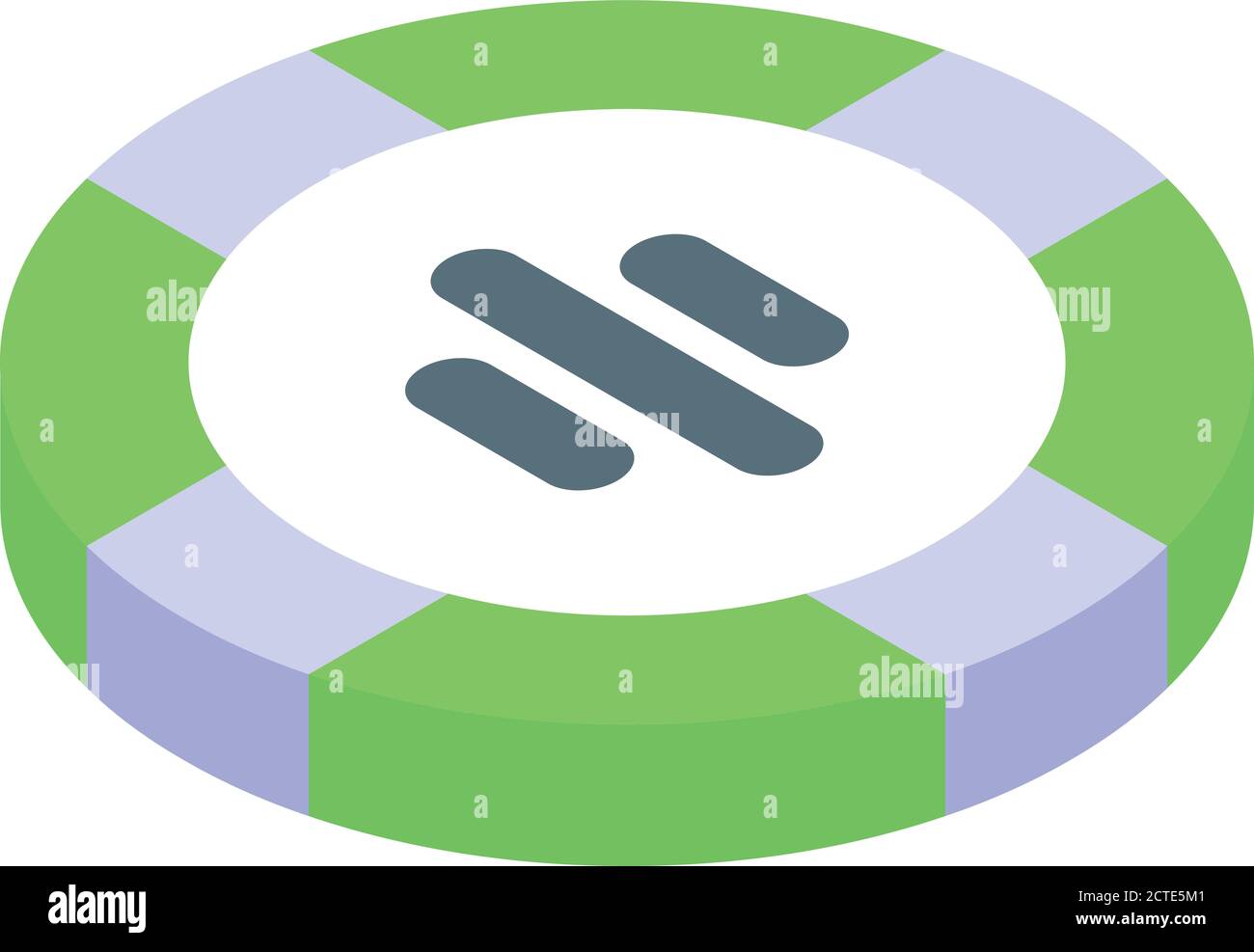 Token icon, isometric style Stock Vector