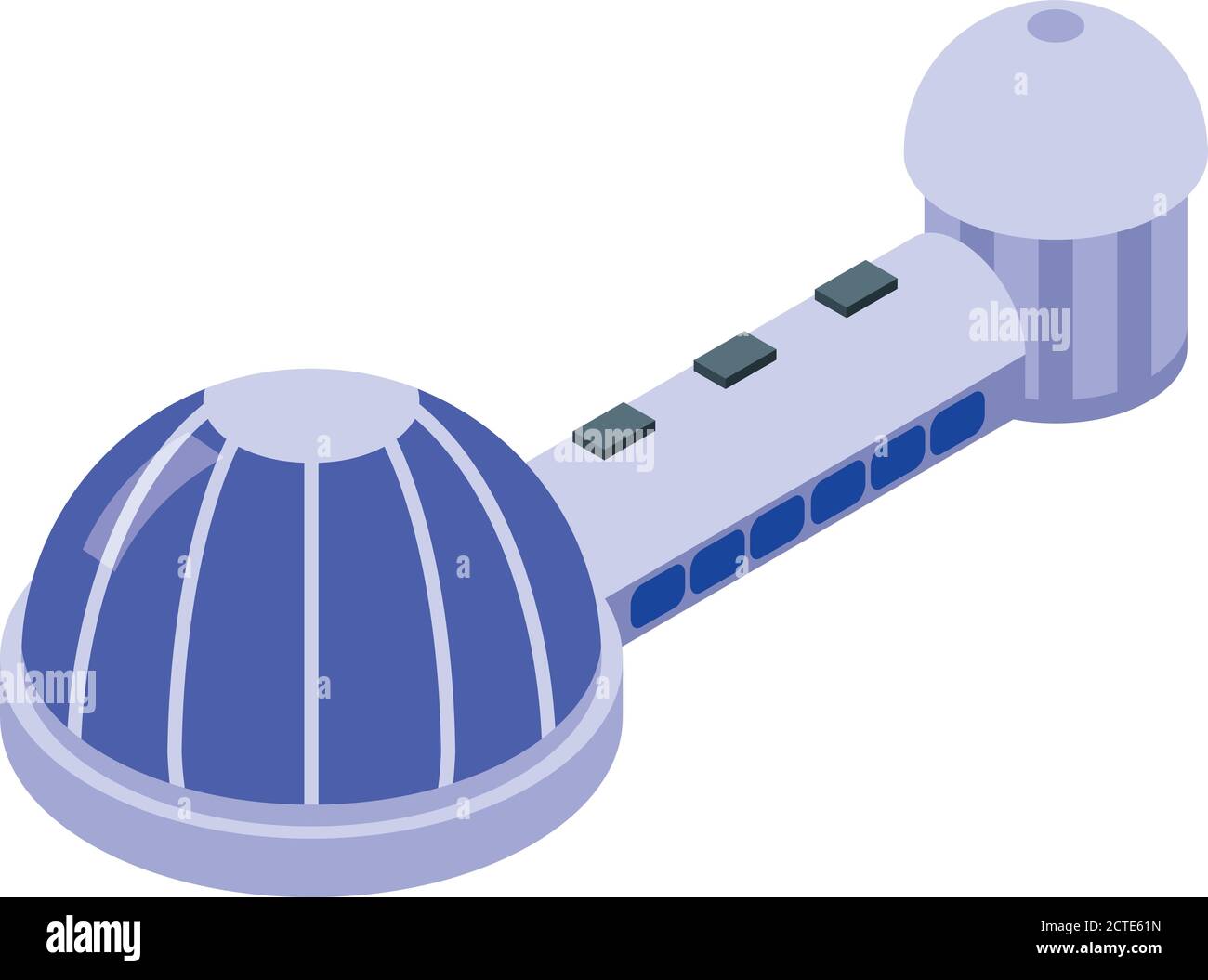 Space station icon, isometric style Stock Vector