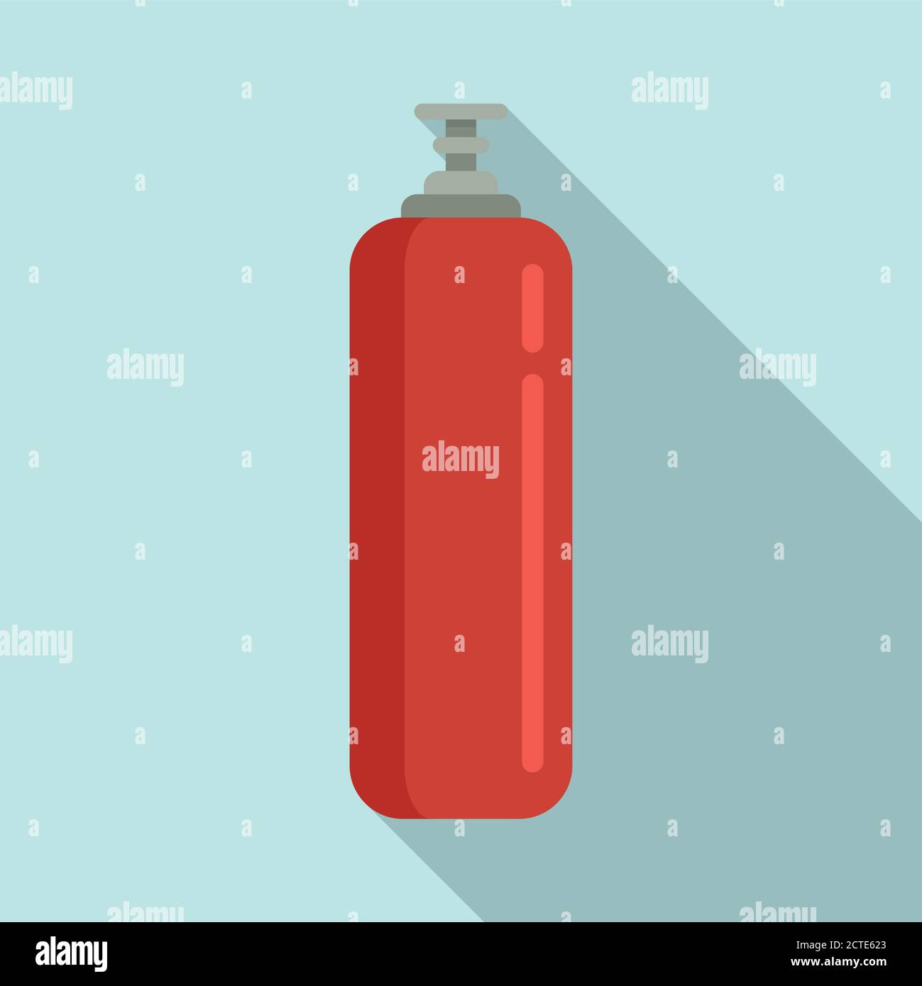 Gas cylinder steel icon. Flat illustration of gas cylinder steel vector ...