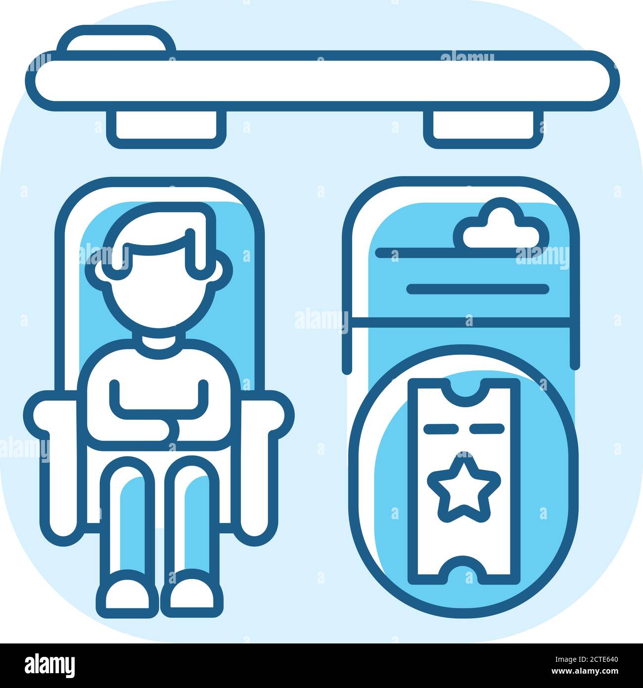 Private accommodations blue RGB color icon Stock Vector