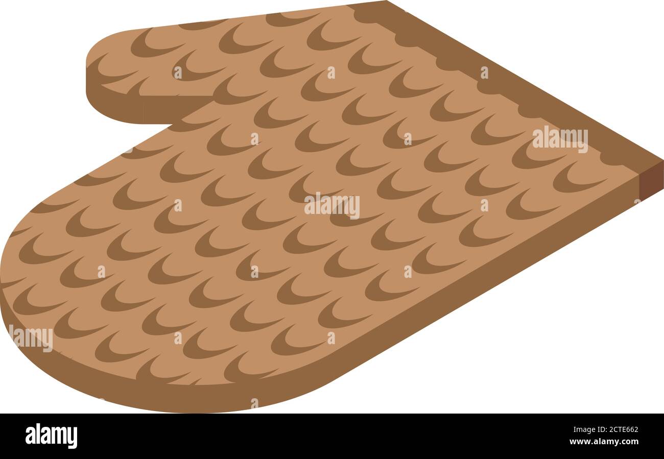 Soft bath glove icon, isometric style Stock Vector