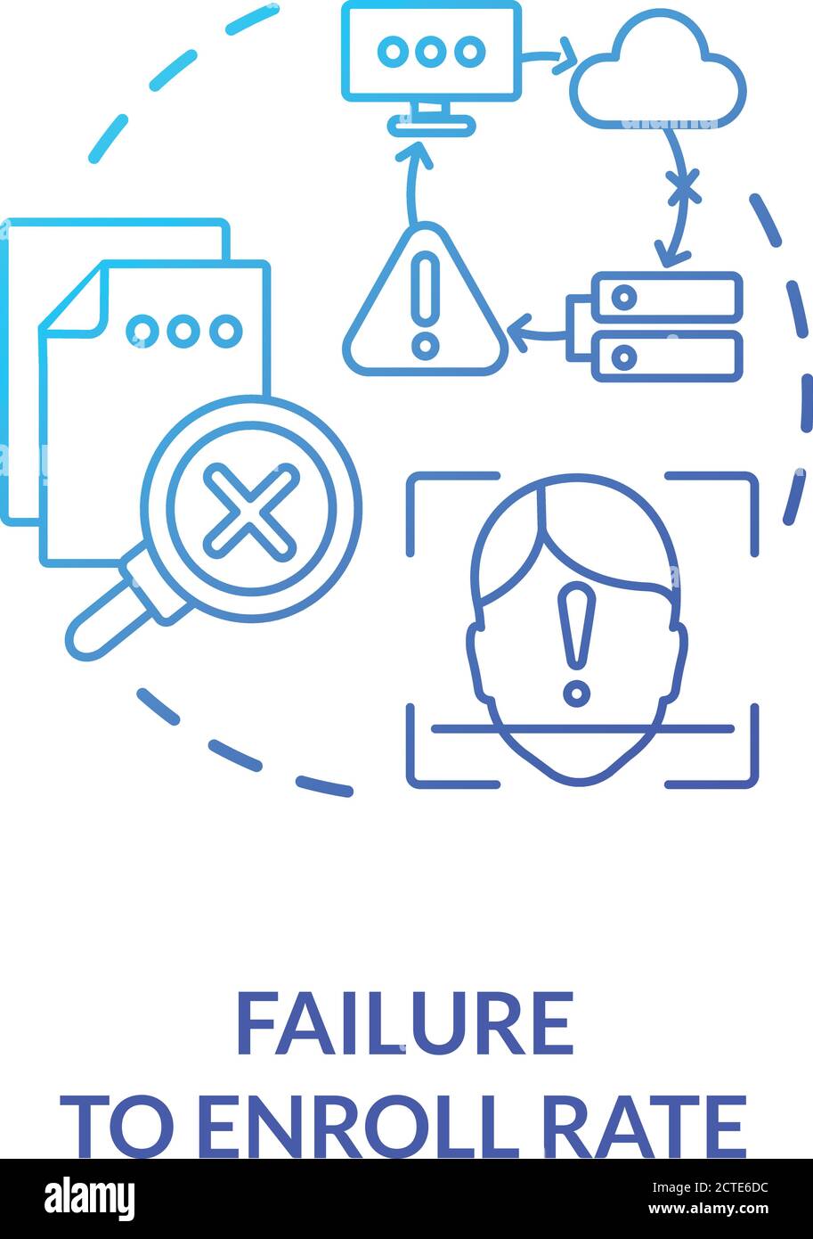 Failure to enroll rate concept icon Stock Vector Image & Art - Alamy