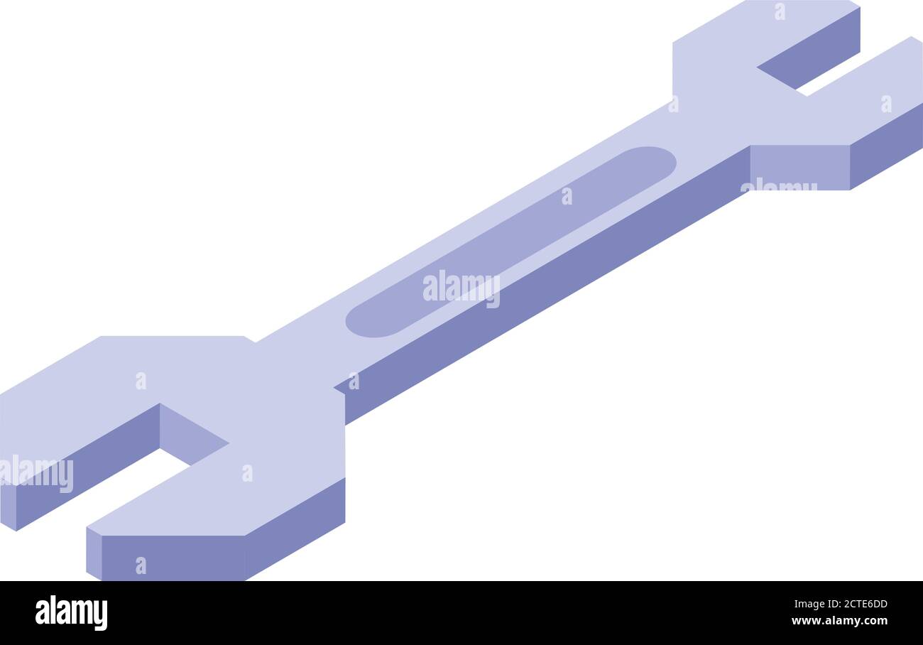 Quality assurance wrench icon, isometric style Stock Vector