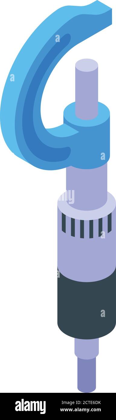 School micrometer icon, isometric style Stock Vector