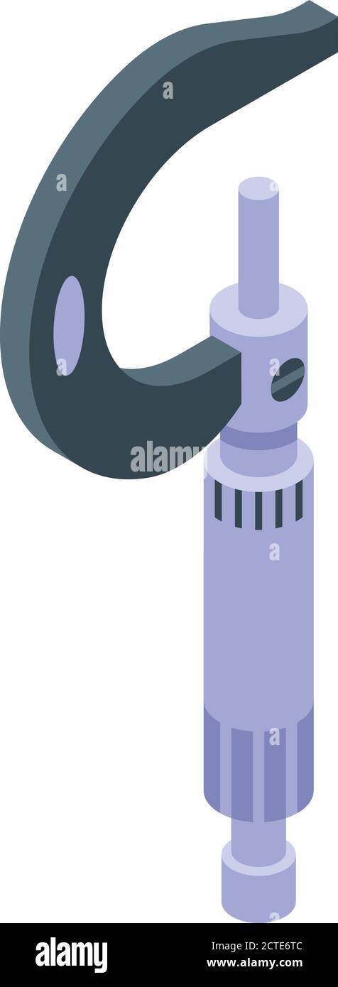 Industrial micrometer icon, isometric style Stock Vector