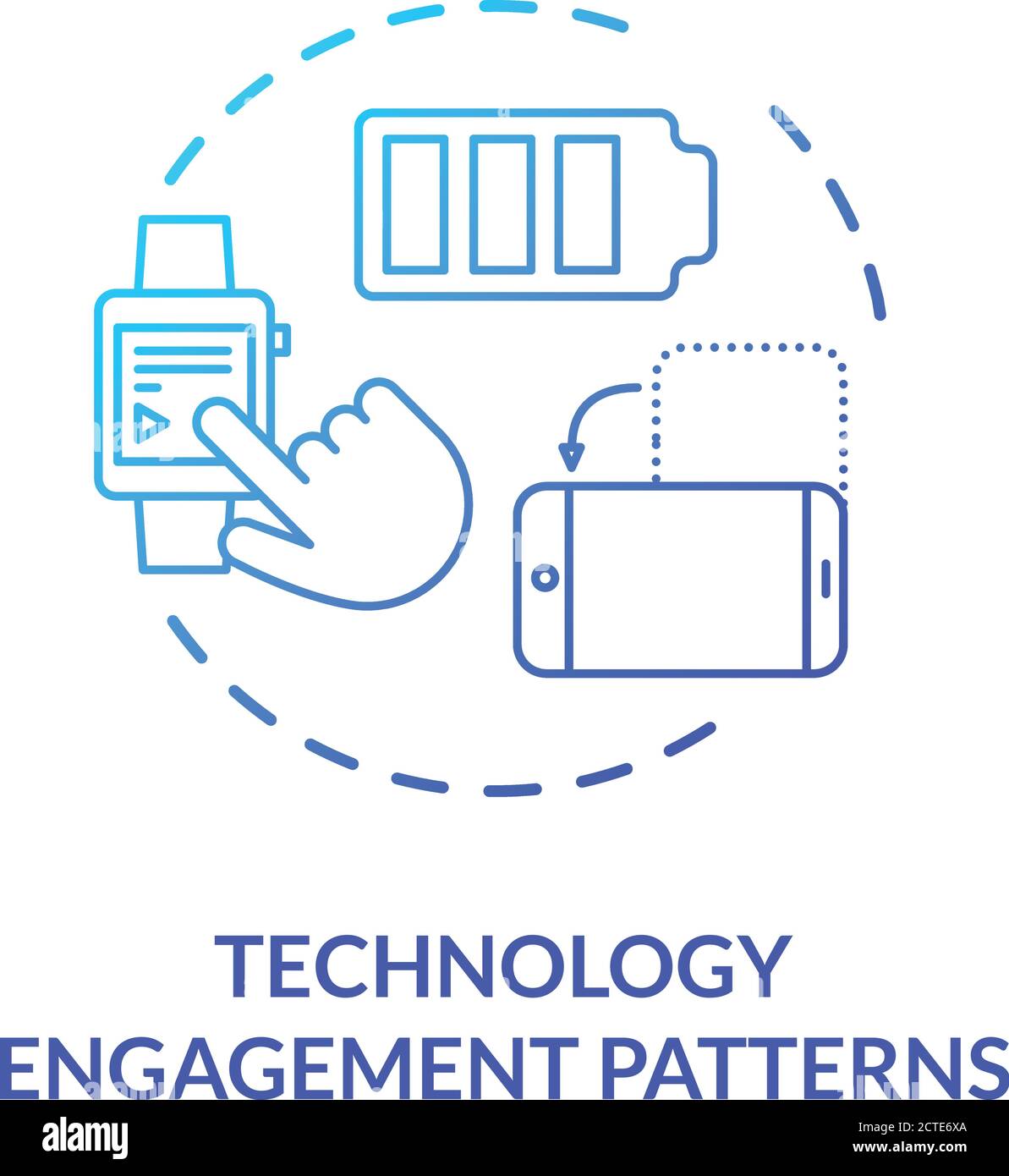 Technology engagement patterns concept icon Stock Vector Image & Art ...