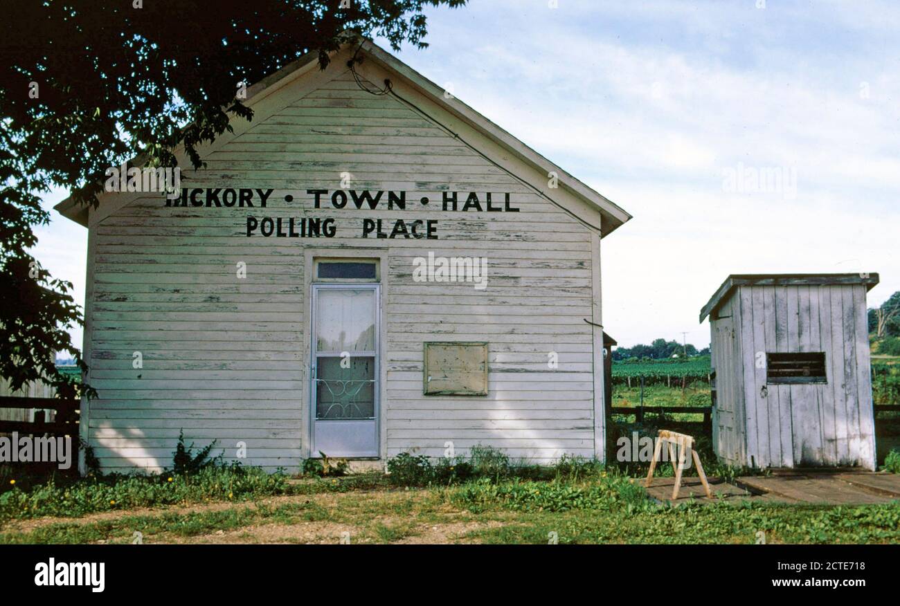 Photograph, "Hickory Town Hall and polling place”, June 1973 Stock