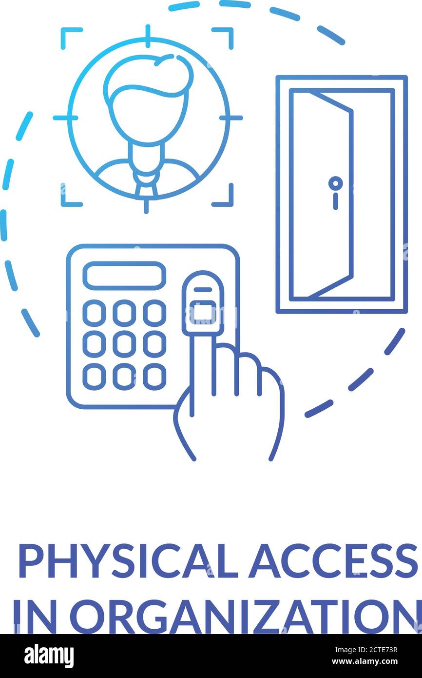 Physical access in organization concept icon Stock Vector Image & Art