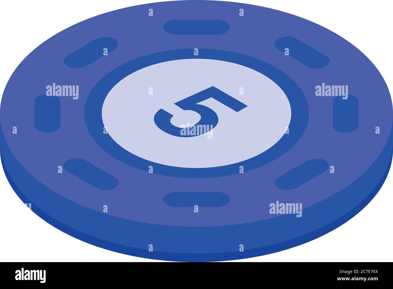Token coin icon, isometric style Stock Vector