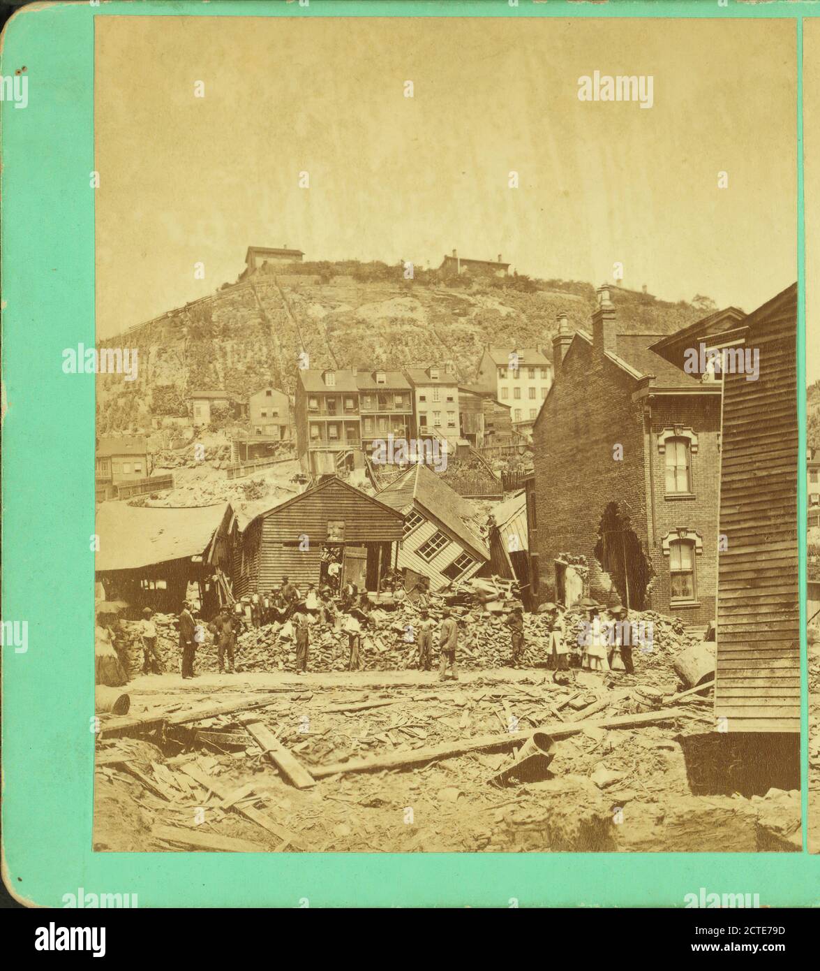 View of flood at Allegheny City., Pennsylvania Stock Photo