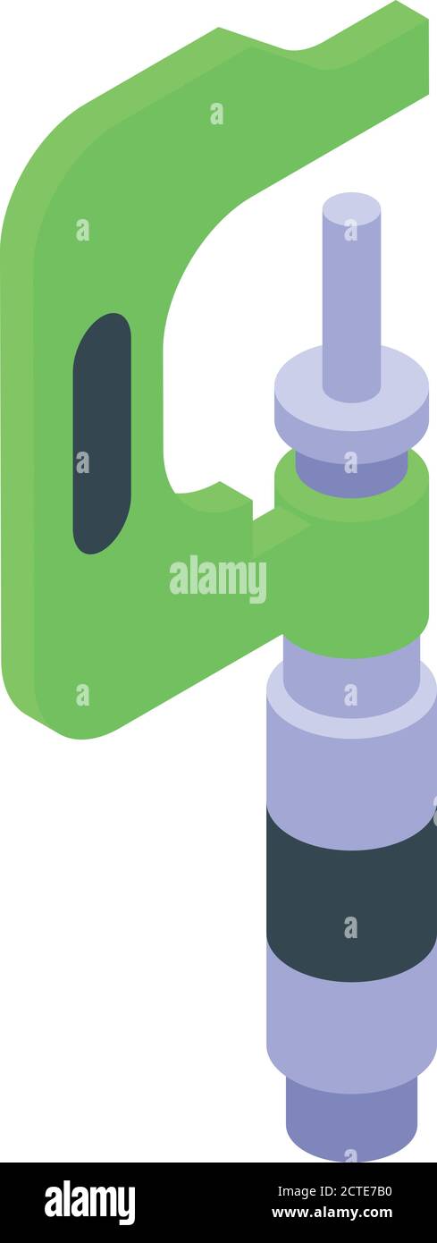 Engineer micrometer icon, isometric style Stock Vector