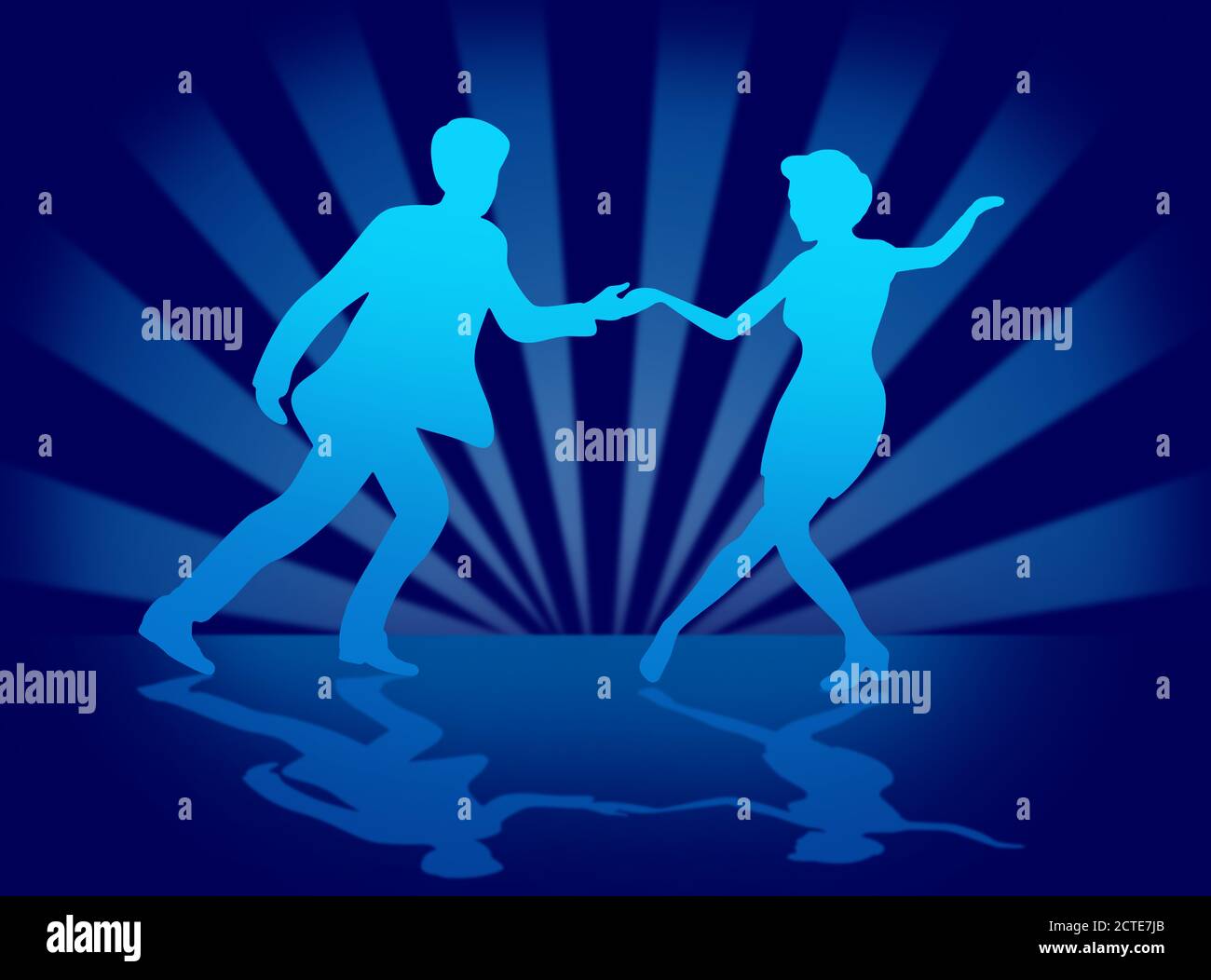 Swing Dance Couple Stock Photo - Alamy