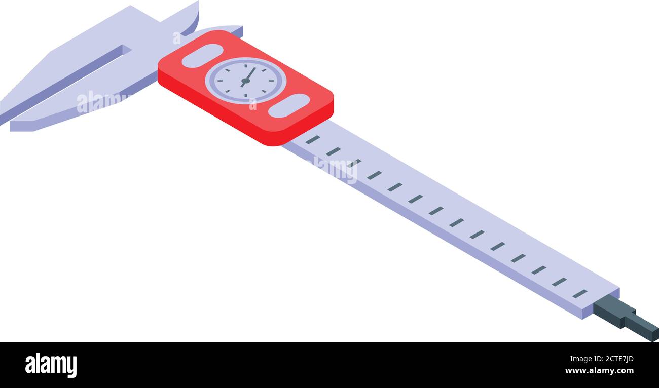 Centimeter caliper icon, isometric style Stock Vector
