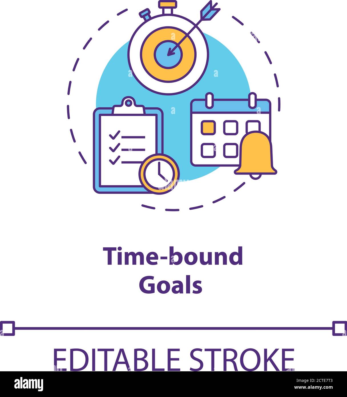 Timebound goals concept icon Stock Vector Image & Art Alamy