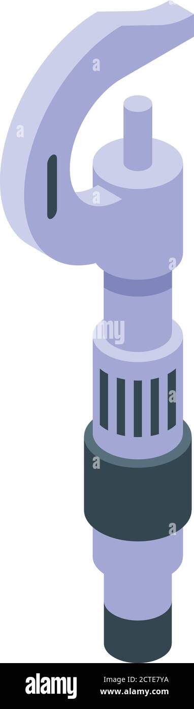 Learn micrometer icon, isometric style Stock Vector
