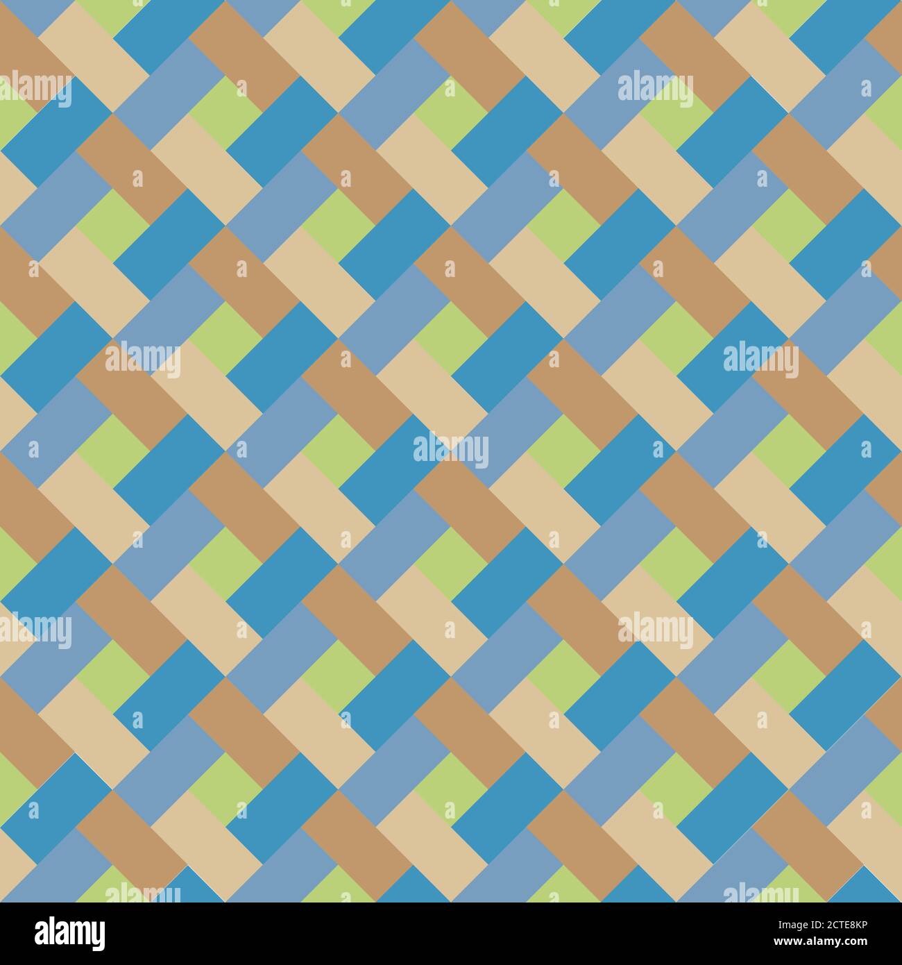 Abstract Colorful Seamless Rectangle Bricks Pattern Background Stock Vector
