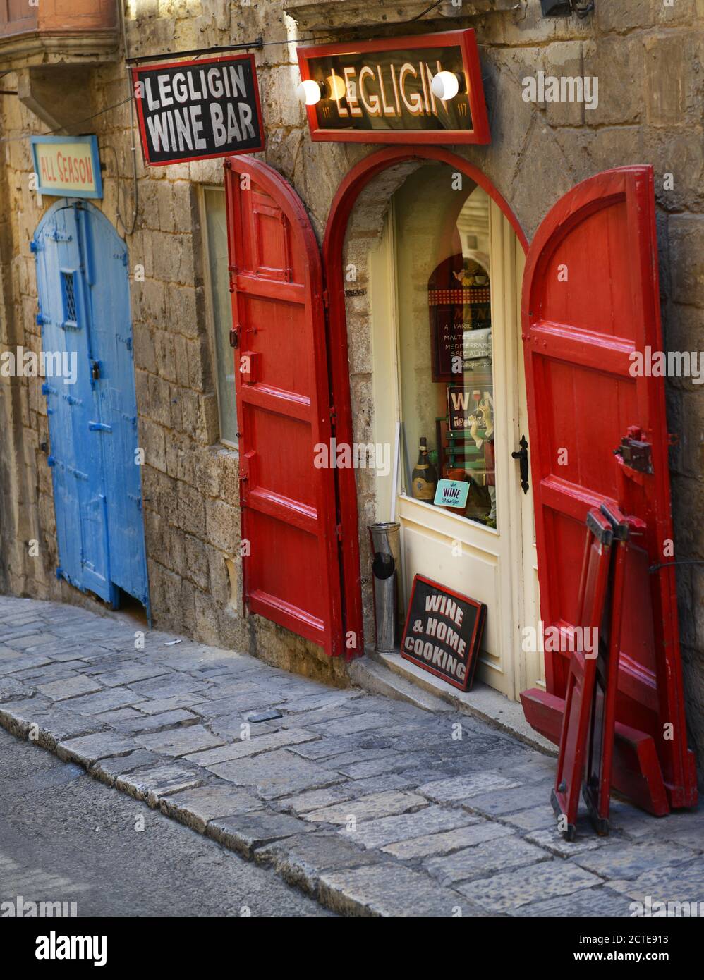 Legligin wine bar in Valletta, Malta Stock Photo Alamy