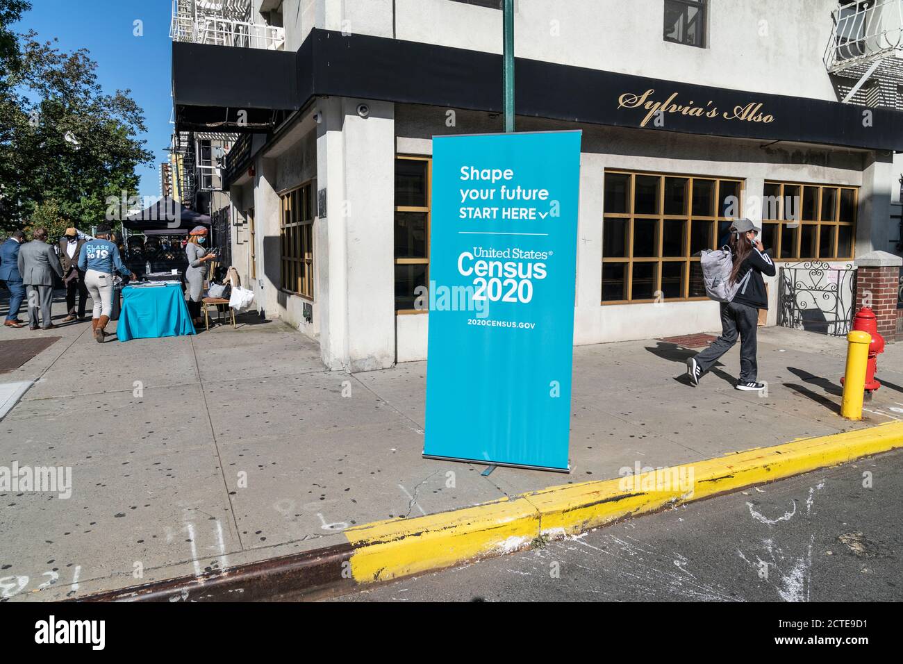 New York, NY - September 22, 2020: Atmosphere at Sylvia's Restaurant in Harlem during Census Drive Stock Photo