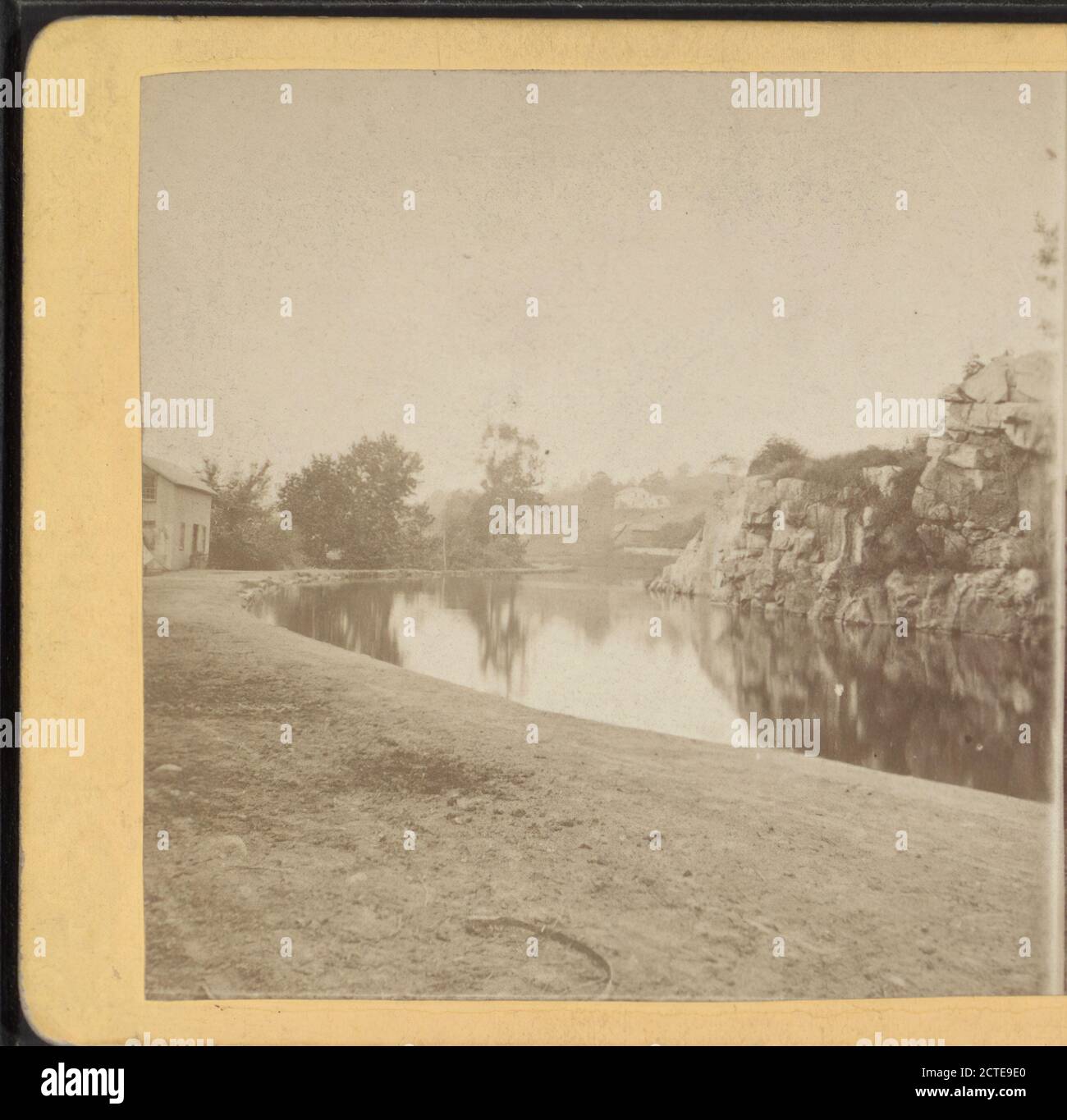 View of Canal at Lawrenceville, from towpath., Auchmoody, D. J., Delaware and Hudson Canal (N.Y. and Pa.), New York (State), Ulster County (N.Y Stock Photo