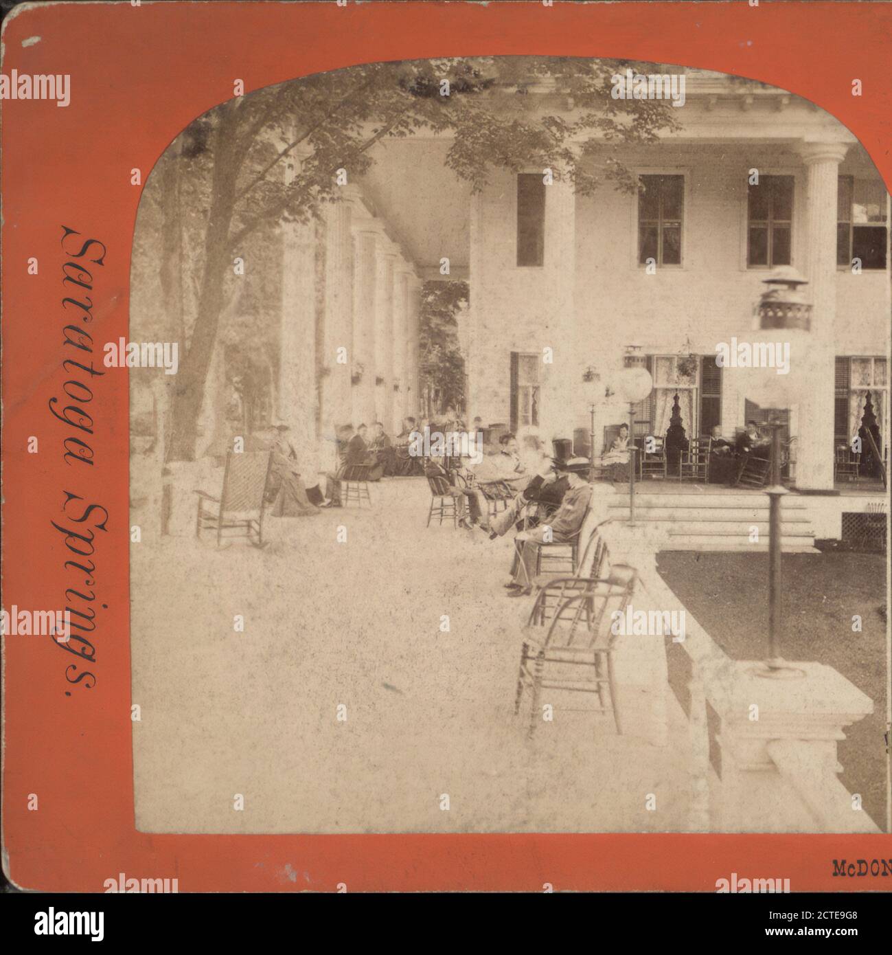 Clarendon Hotel Piazza., McDonnald & Sterry, New York (State), Saratoga