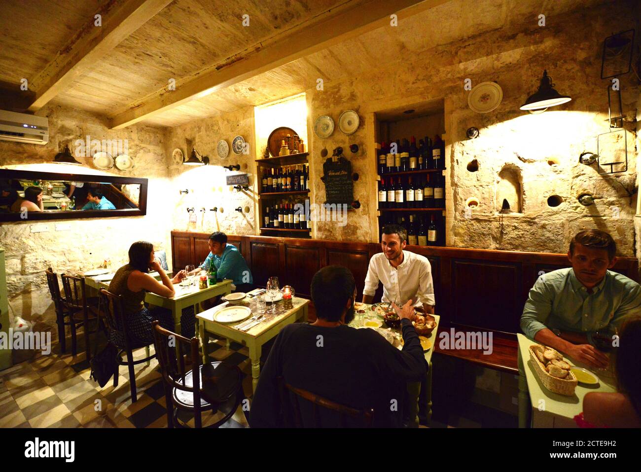 Legligin wine bar in Valletta, Malta Stock Photo Alamy